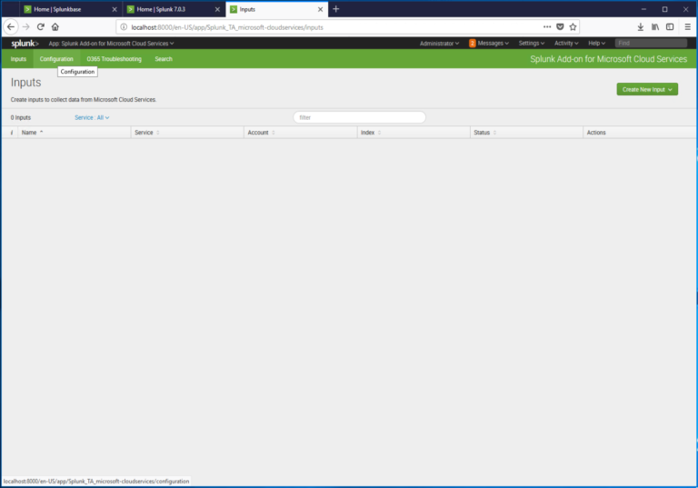 Connecting Splunk to Office 365 Part 1 AddOn for Microsoft Cloud