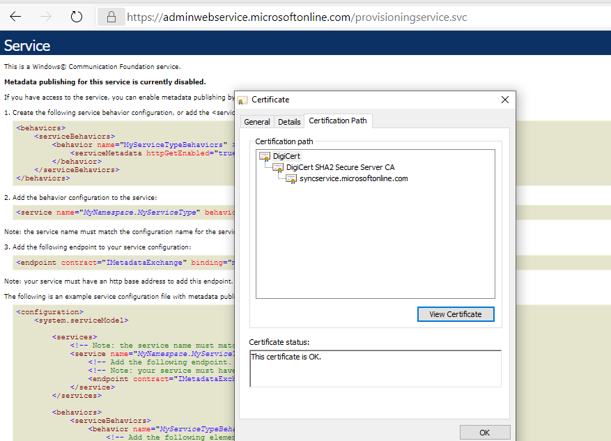 AAD Connect Error: Azure Service Connectivity Failed (subtitled: Verify ...