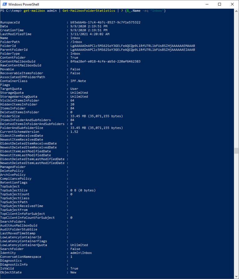 Function to find the folderID for a Security & Compliance Content